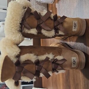 UGG Bailey Bow II TALL shearling boots. warm and cozy and toasty.